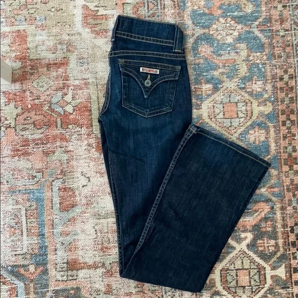 Hudson Denim Dark Rinse Flare Leg Jeans - Picture 2 of 8